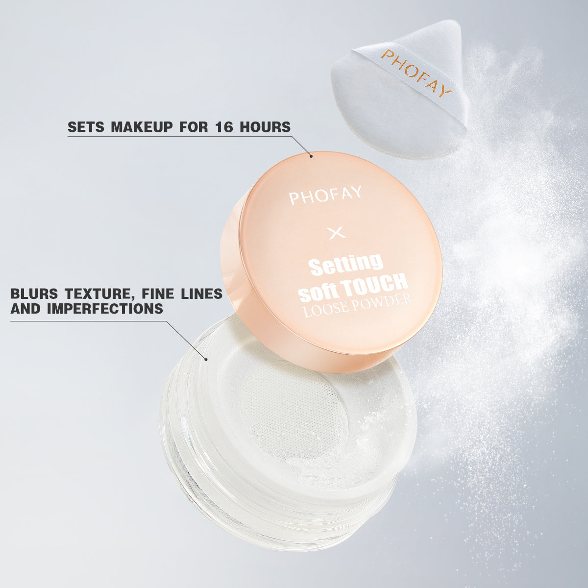 PHOFAY Soft Touch Loose Powder – Long-Lasting, Lightweight & Flawless Finish